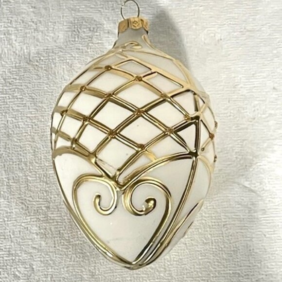 Vitbis glass ornament styled like a Faberge egg, made in Poland. NIB. - Picture 3 of 8